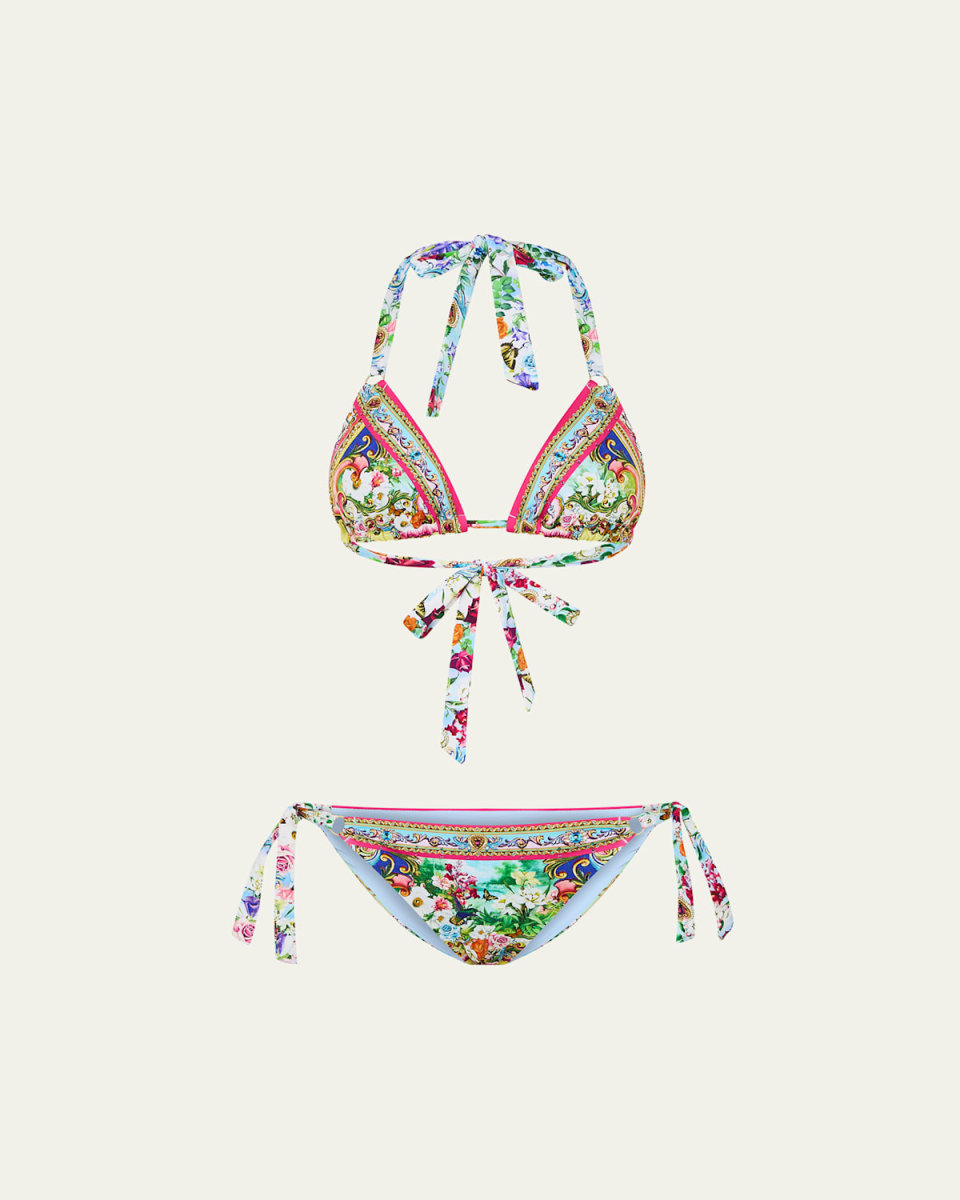 Spirit of Santa Maria Soft Tie Triangle Two-Piece Swimsuit